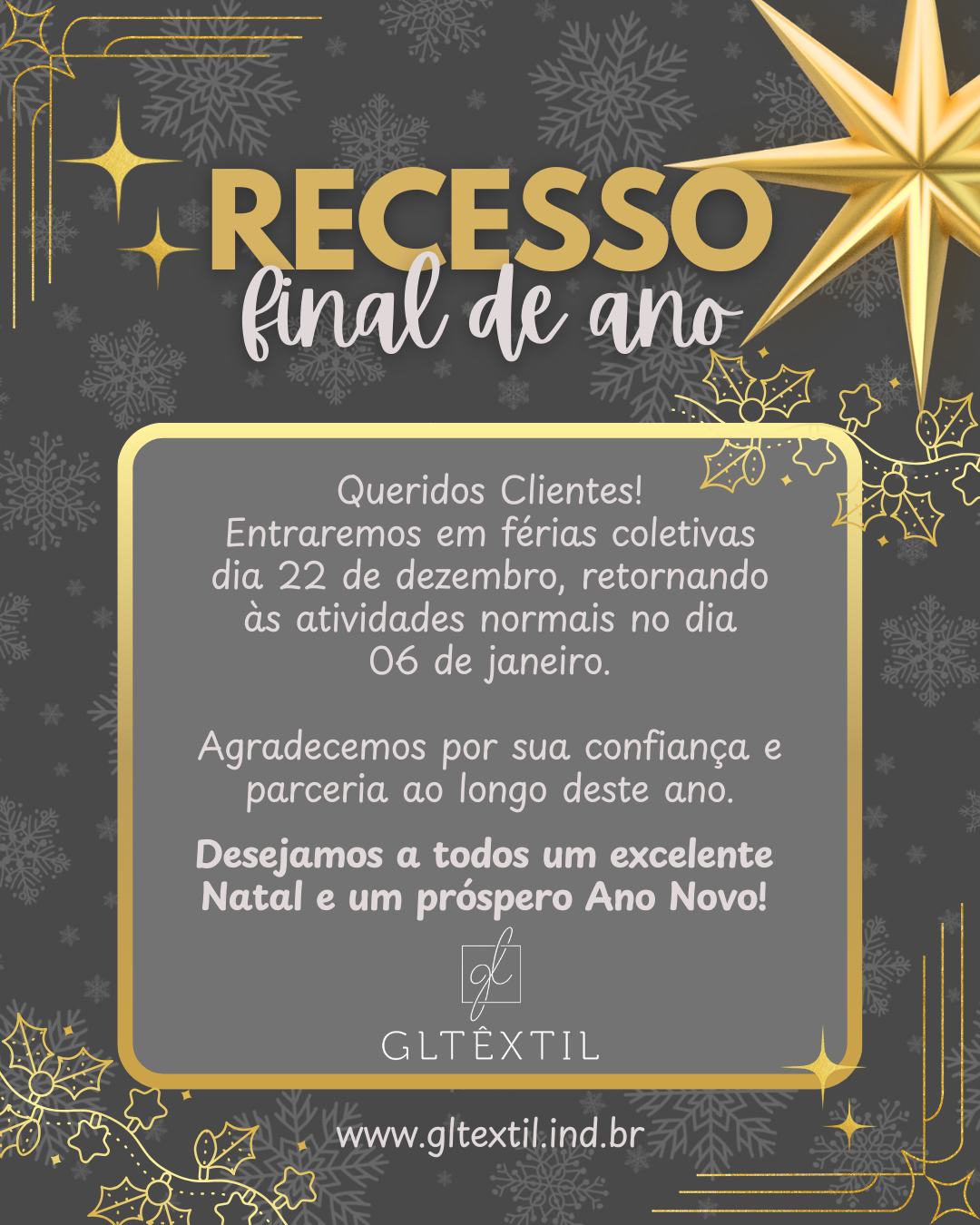 Aviso de Recesso